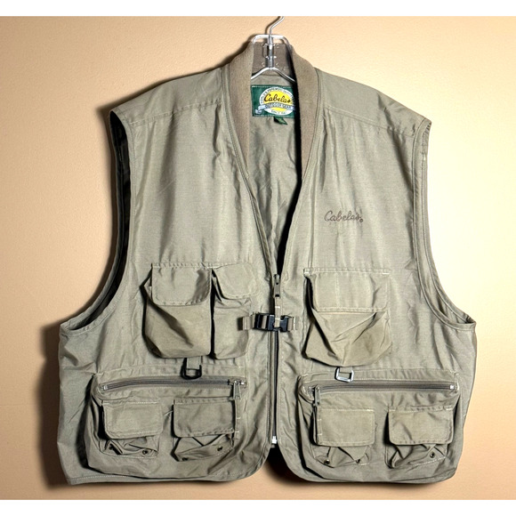 Cabelas Vest Fishing Hunting Camera Willow Creek Vest Light Driftwood XL - Picture 1 of 9